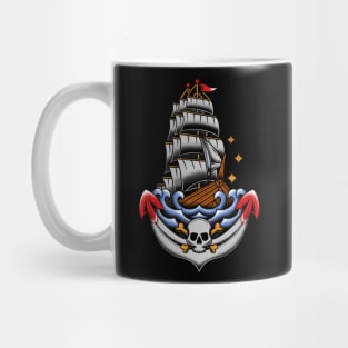 Anchor Ship Tattoo Style Mug